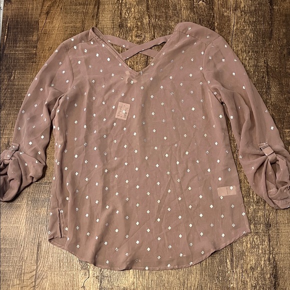 Maurices Tops - Maurices Blush Pink Cross-Back Blouse